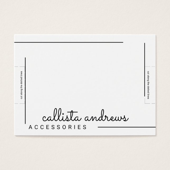 Einfache Schwarz-Border-Script-Anzeige (Vorderseite)