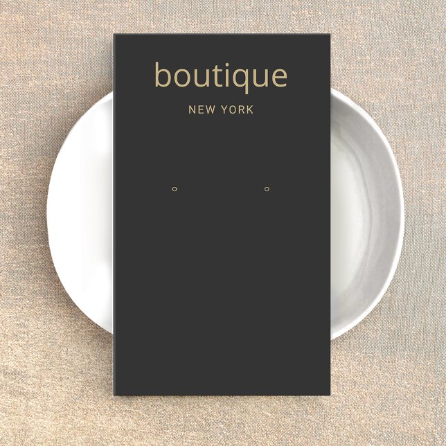 Einfache Schwarz-Modern-Display-Karte mit langer R (Von Creator hochgeladen)