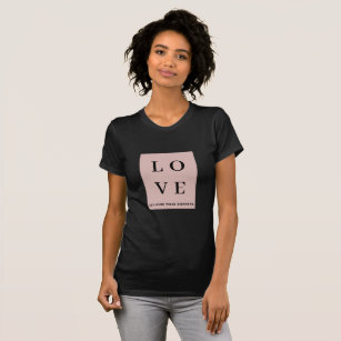 Einfache Schwarz/Rosa LIEBE  Lass unseren Wert Jed T-Shirt