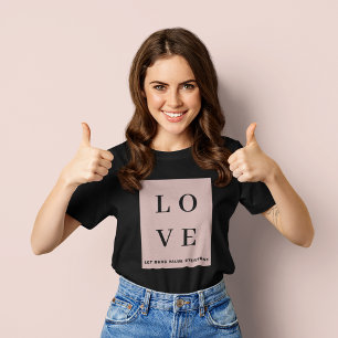 Einfache Schwarz/Rosa LIEBE  Lass unseren Wert Jed T-Shirt