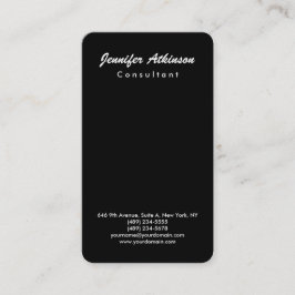Einfache Schwarz Schlicht Brush Script Minimalisti Visitenkarte