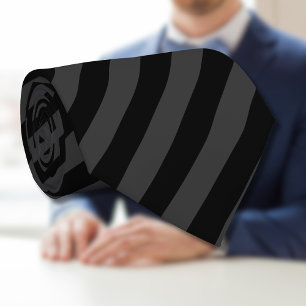 Einfache schwarz-schwarz-schmale Diagonalstreifen Krawatte