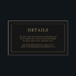 Einfache Schwarz und Gold Monogram Elegante Hochze Begleitkarte<br><div class="desc">Einfache, kleine Hochzeitszimmerkarte mit modernem und elegantem Design, umgeben von einem dünnen Rahmen und einem Monogramm auf der Rückseite. Alle Designelemente sind in Imitaten goldfarben auf schwarzem Hintergrund und können im Designbearbeitungstool geändert werden. Ein elegantes und stilvolles Design, das sich ideal für ein minimalistisches Paar eignet. Benutzen Sie diese Umzäunungskarten,...</div>