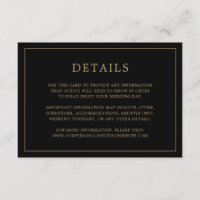 Einfache Schwarz und Gold Monogram Elegante Hochze