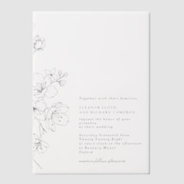 Einfache Schwarz-Weiß-Blossom Blumenzehen