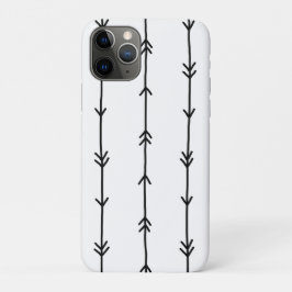Einfache Schwarz-Weiß-Boho-Arrow-Doodles Case-Mate iPhone Hülle
