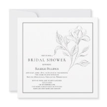 Einfache Schwarz-Weiß-Brautparty-Blumen