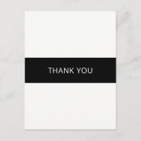 Einfache Schwarz-Weiß-Dankeschön-Karte - flach