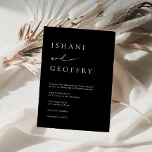 Einfache Schwarz/Weiß Elegante Minimalistische Hoc