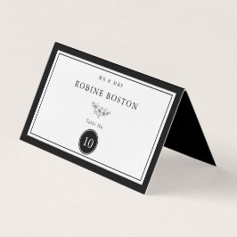 Einfache Schwarz-Weiß-Elegante Tischnummer