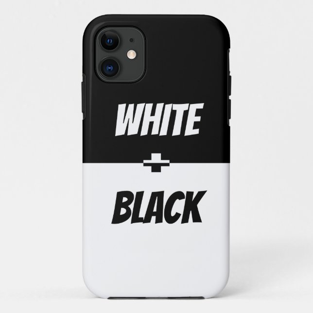Einfache Schwarz-Weiß-Eleganz! Case-Mate iPhone Hülle (Rückseite)