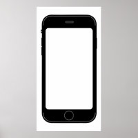 Einfache Schwarz-Weiß-Handy-Vorlage
