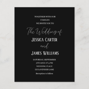 Einfache Schwarz-Weiß-Hochzeit