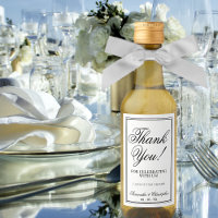 Einfache Schwarz & Weiß Hochzeit Danke Mini