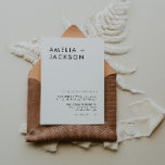 Einfache Schwarz-Weiß-Hochzeit Einladung<br><div class="desc">Dies ist eine moderne Hochzeitseinladung mit minimalistischem Layout und einzigartigem Schriftart. Alle Farben können bearbeitet werden. // Für passende Designs, suchen Sie "HARLOW" im Sincerely By Nicole Zazzle Store. * Wenn Ihnen dieses Design gefällt, Sie es aber nicht für etwas finden, das Sie suchen, wenden Sie sich bitte jederzeit an...</div>
