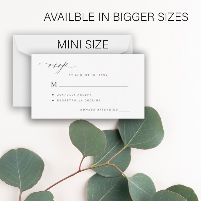 Einfache Schwarz-Weiß-Hochzeit Mitteilungskarte (Von Creator hochgeladen)