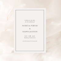 Einfache Schwarz-Weiß-Hochzeit