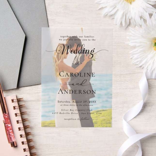 Einfache Schwarz-Weiß-Hochzeits-Overlay (Hochzeit)