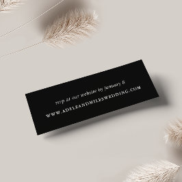 Einfache Schwarz/Weiß-Hochzeitsseite RSVP-Karte
