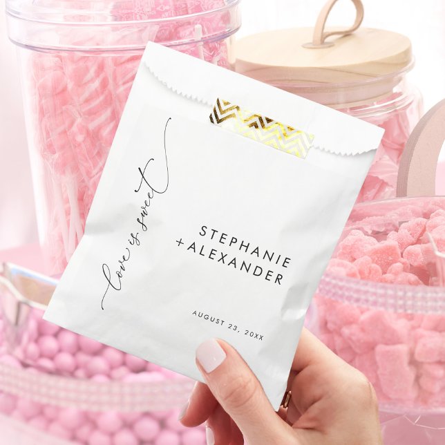 Einfache Schwarz-Weiß-Liebe ist süß Geschenktütchen (Von Creator hochgeladen)