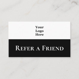 Einfache Schwarz-Weiß-Logos Hier finden Sie einen  Empfehlungskarte