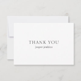 Einfache Schwarz-Weiß-Minimal-Moderne Dankeskarte