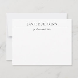 Einfache Schwarz-Weiß-Minimal-Moderne Mitteilungskarte