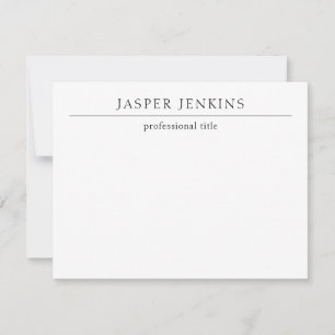 Einfache Schwarz-Weiß-Minimal-Moderne Mitteilungskarte