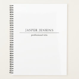 Einfache Schwarz-Weiß-Minimal-Moderne Planer