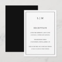 Einfache Schwarz-Weiß-Monogramm-Elegante Hochzeit