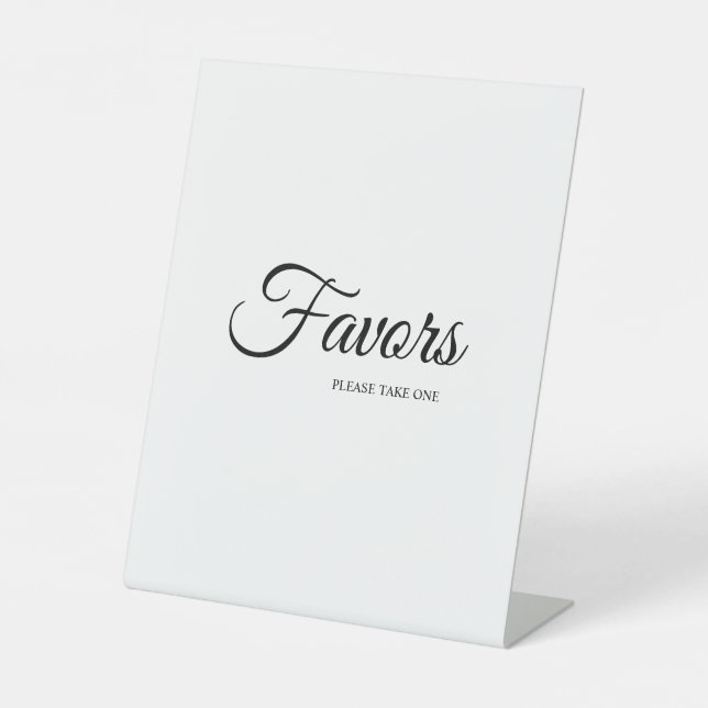 Einfache Schwarz-Weiß-Schriftzeichen-Favoriten Sockelschild (Vorderseite)