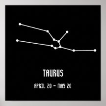 Einfache Schwarz-Weiß-Taurus-Konstellation