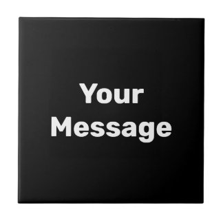 Einfache Schwarz-Weiß-Textvorlage für Ihre Nachric Fliese