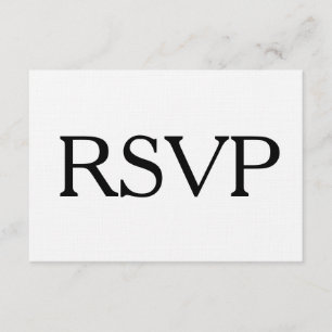 Einfache Schwarz-Weiß-UAWG und Entree-Auswahl RSVP Karte