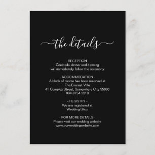 Einfache Schwarz-Weiß-Umschließkarte Begleitkarte