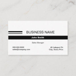 Einfache Schwarz-Weiß-Visitenkarten Visitenkarte