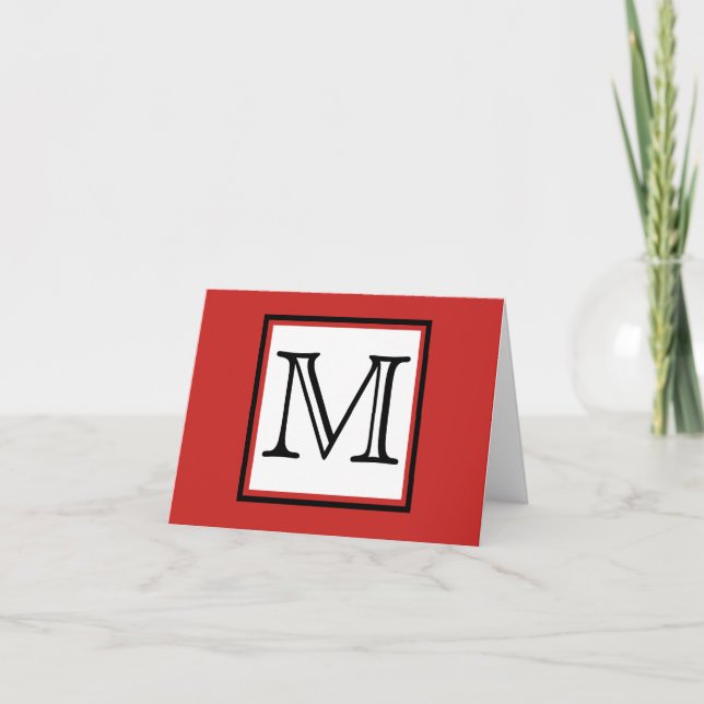 Einfache Schwarz-weiße Blende in Monogramm (Vorderseite)