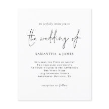 Einfache Schwarz-weiße Einladung