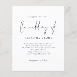 Einfache Schwarz-weiße Einladung