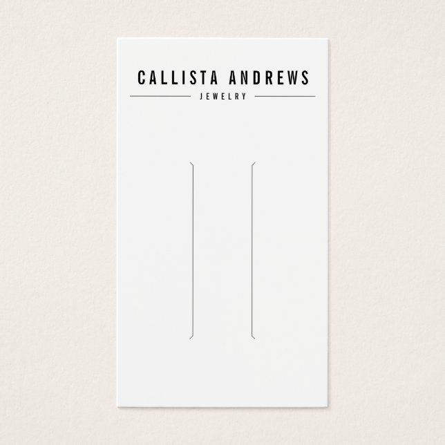 Einfache Schwarz-weiße Frischklappenkarte (Vorderseite)