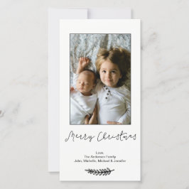 Einfache Schwarz-weiße frohe Weihnachten