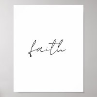Einfache Schwarz-weiße Hand Schriftliche Glaubensk