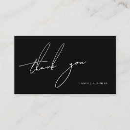 Einfache Schwarz-weiße handgeschriebene Skripte Vi Visitenkarte