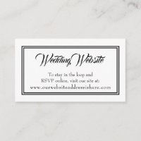 Einfache Schwarz-weiße Hochzeitskarten für die Web