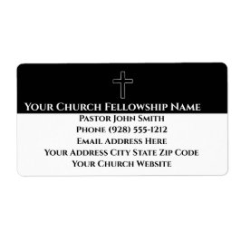 Einfache Schwarz-weiße Kontur-Kirchenkennzeichen