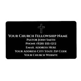 Einfache Schwarz-weiße Kontur-Kirchenkennzeichen