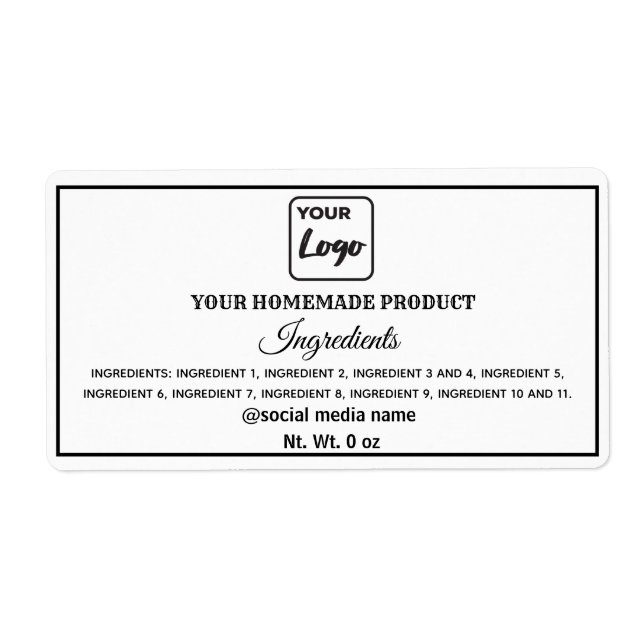 Einfache, schwarz-weiße Logos (Vorne)