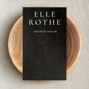 Einfache Schwarz-weiße Moderne Minimalistisch Visitenkarte