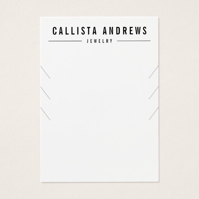 Einfache Schwarz-weiße Multifunktionsanzeigekarte (Vorderseite)