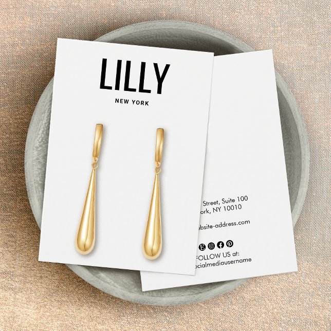 Einfache Schwarz-weiße Ohrhörkarte (Von Creator hochgeladen)